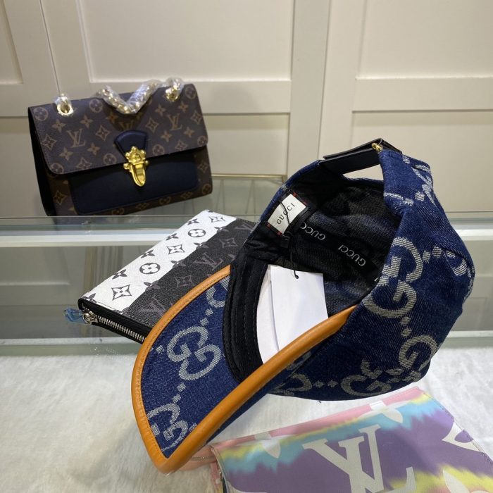 Gucci GG 帆布棒球帽 蓝色