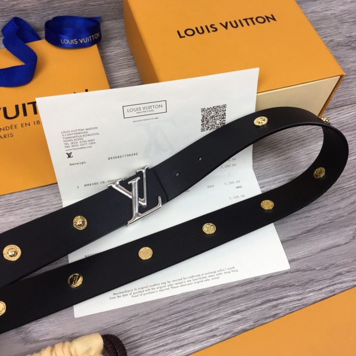 Louis Vuitton LV 标志性双面腰带 银色五金 LV 女士腰带