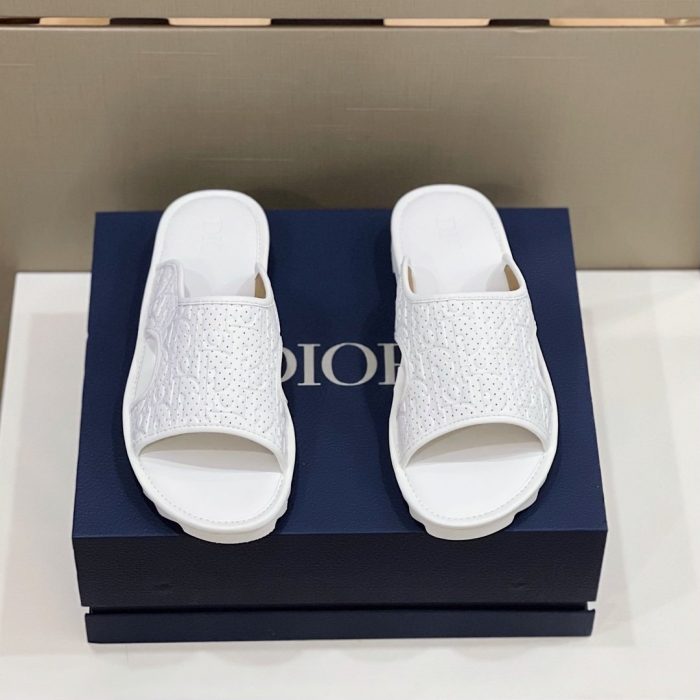 高仿迪奥（Christian Dior）男士凉鞋白色 CD