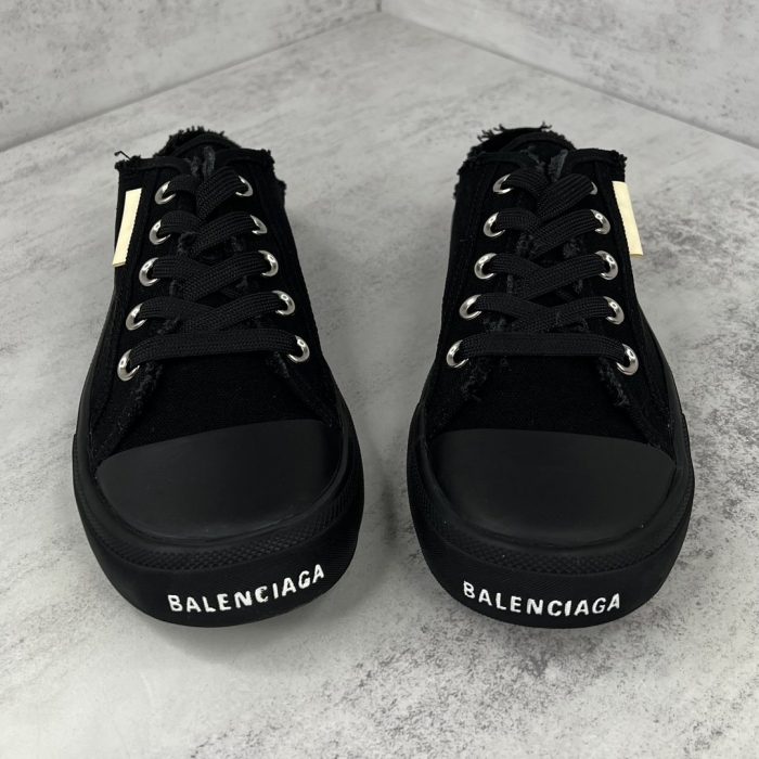 复刻巴黎世家（Balenciaga） Paris 男士黑色低帮运动鞋