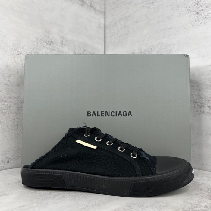 复刻巴黎世家（Balenciaga） Paris 男士穆勒黑色运动鞋