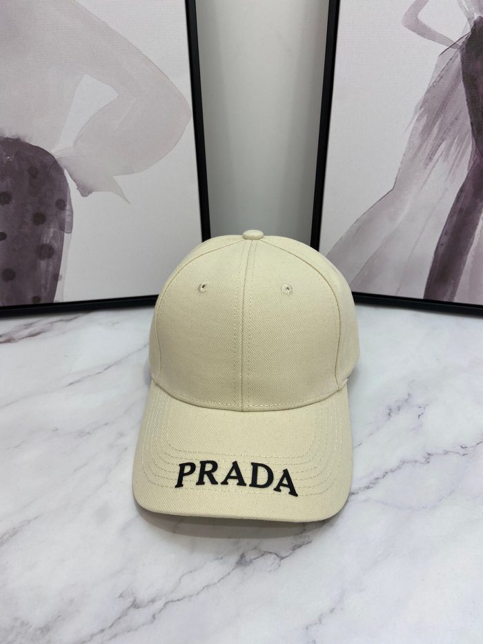 Prada Drill 棒球帽 米色 Prada 帽子