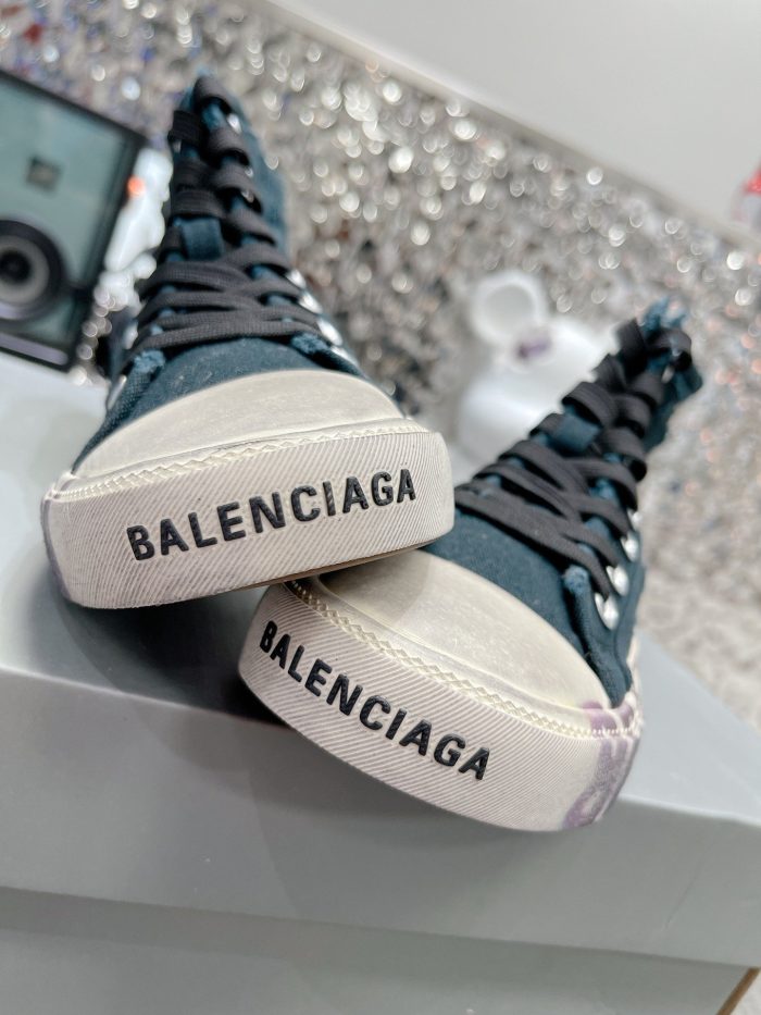 Balenciaga Paris 女式黑色高帮运动鞋