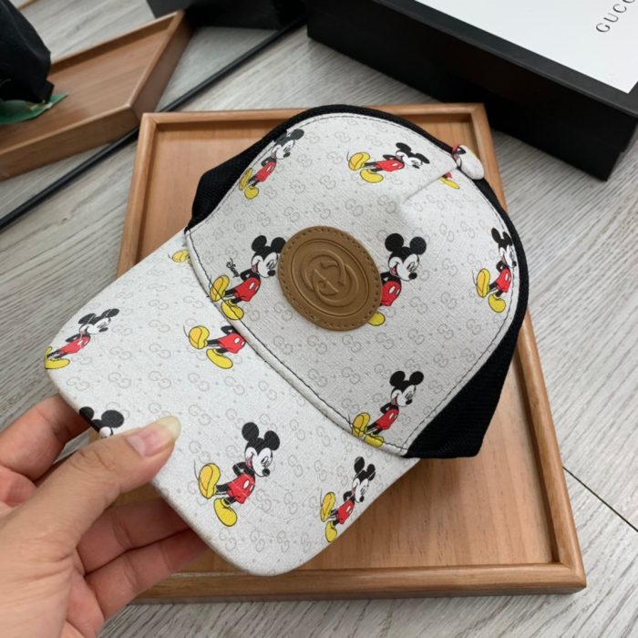 Gucci GG 帆布棒球帽白色