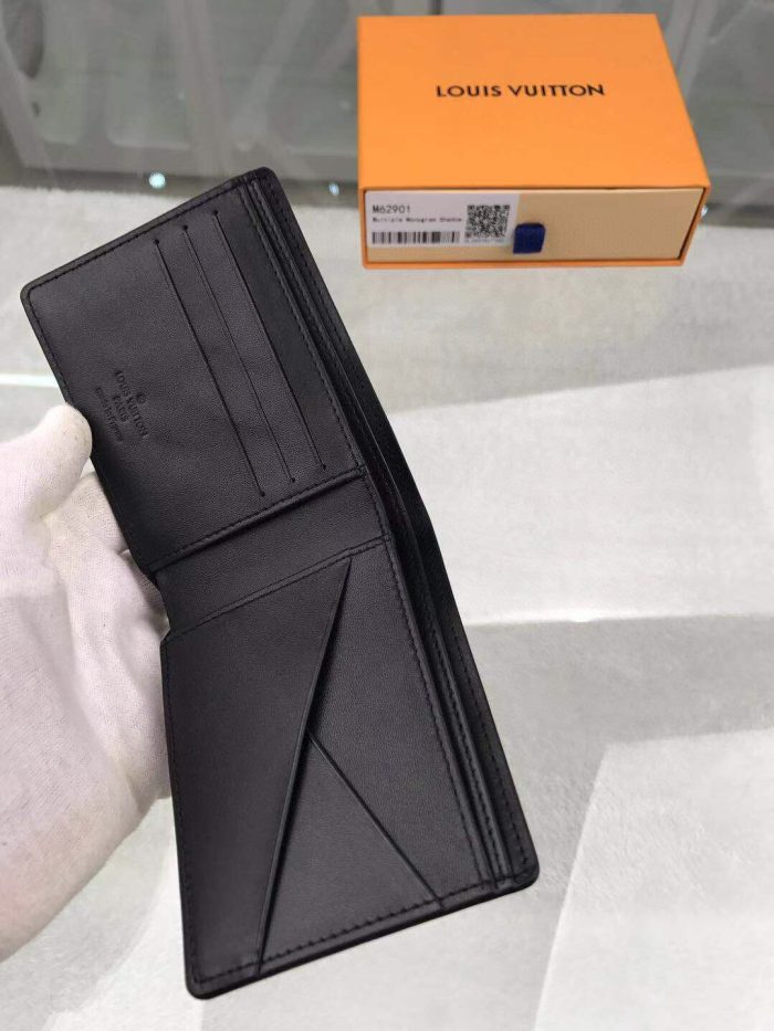 路易威登 男士多钱包 Monogram Shadow，男士钱包 4.5 英寸/11.5 厘米 LV M62901