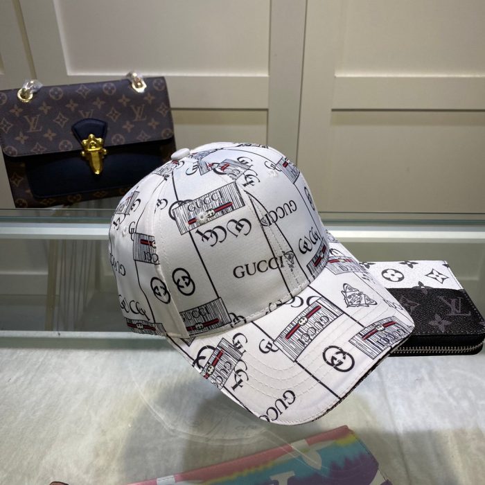 Gucci GG 帆布棒球帽白色