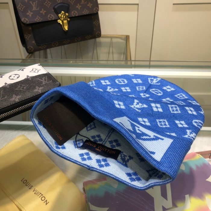 Louis Vuitton 蓝色 LV 头饰无檐小便帽