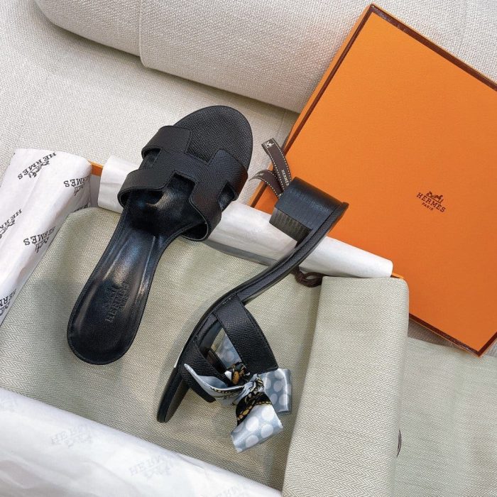 Hermes Oasis 女式凉鞋黑色，女鞋 H151215Z