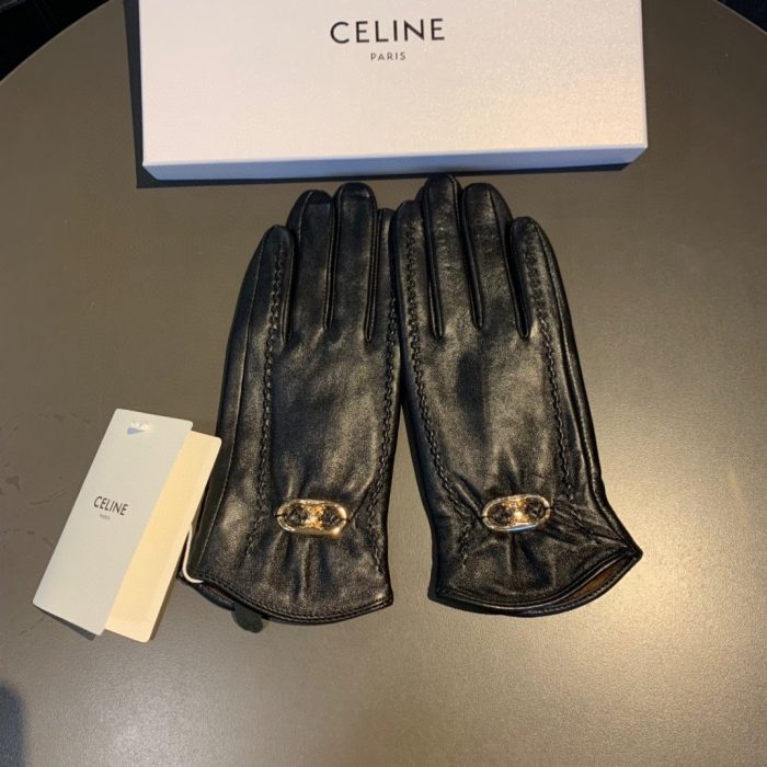 Celine Triomphe 黑色手套