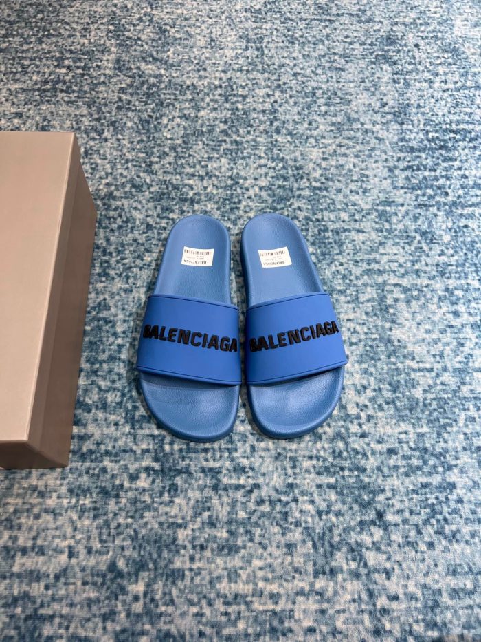 Balenciaga 女式泳池拖鞋蓝色