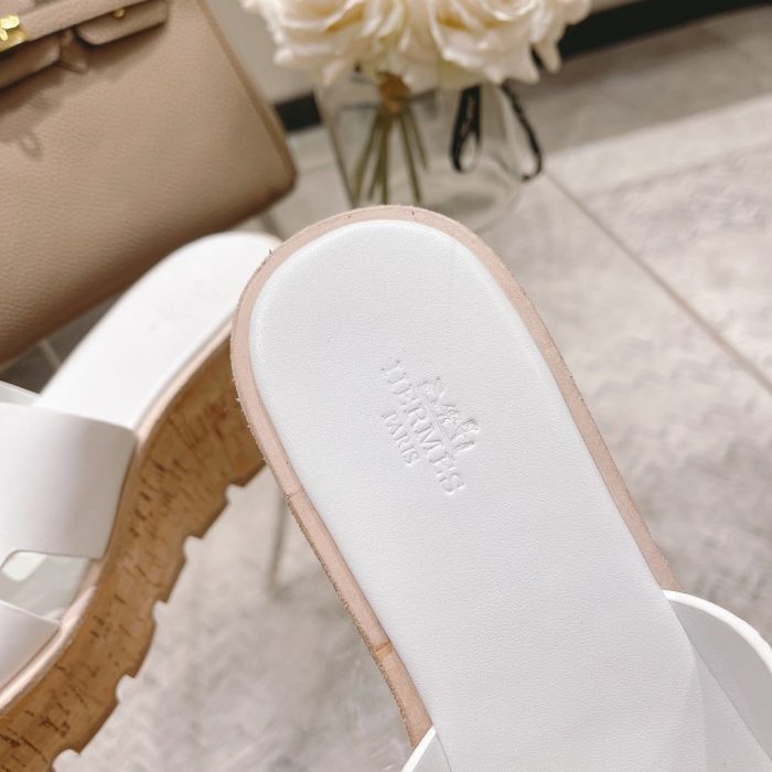 Hermes Eze 30 女式凉鞋白色，女鞋 H221026Z 90380