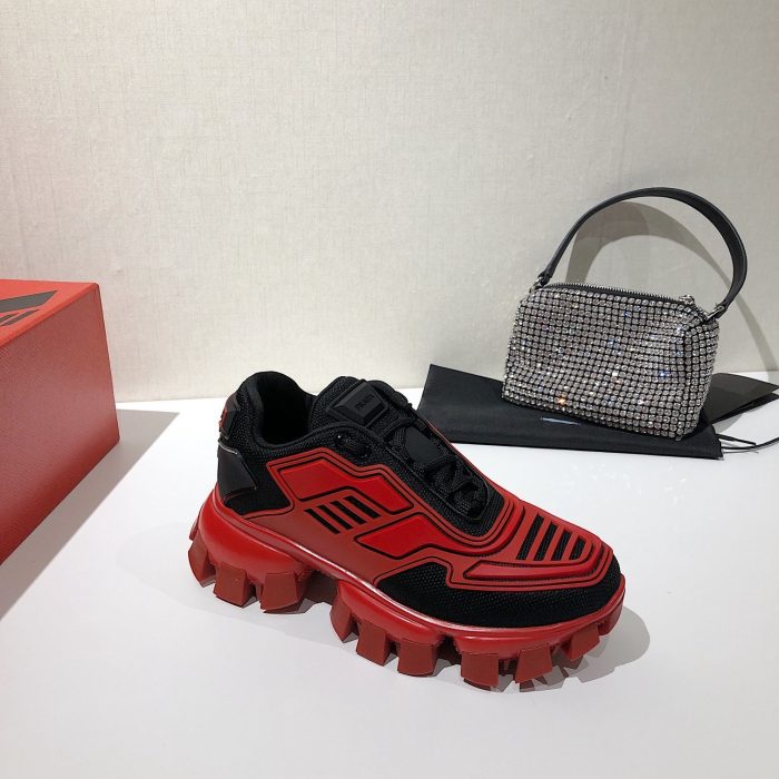 Prada Cloudbust Thunder 运动鞋 红黑 女式 PRD