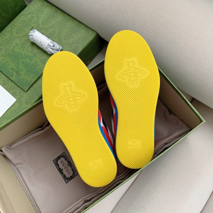 Gucci 男士篮球运动鞋白色粉色和蓝色 661311 2SH80 9063