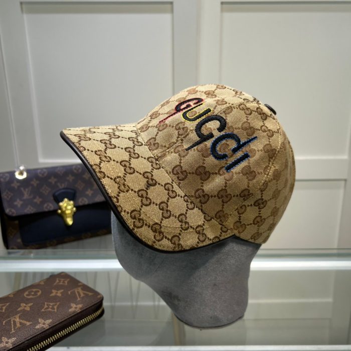 Gucci 帆布棒球帽 米色 GG 帽子