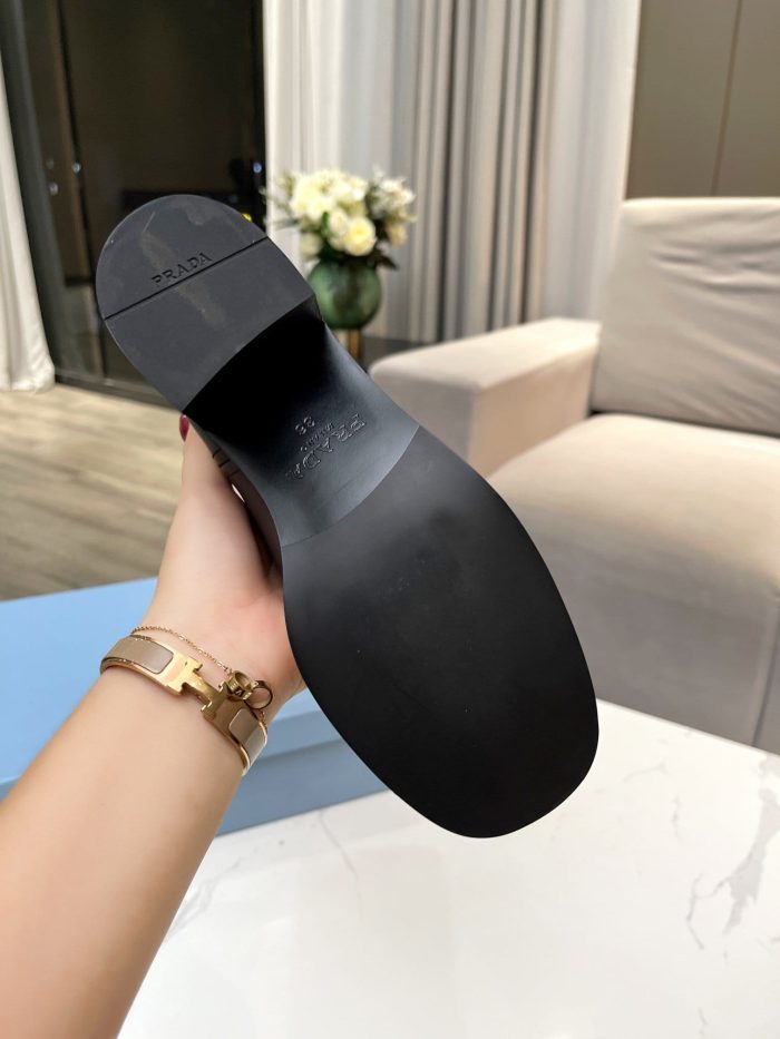 Prada 女式拉丝尼龙靴黑色 2.2 英寸/55 毫米 PRD 1W411M_3LFU_F0002_F_055