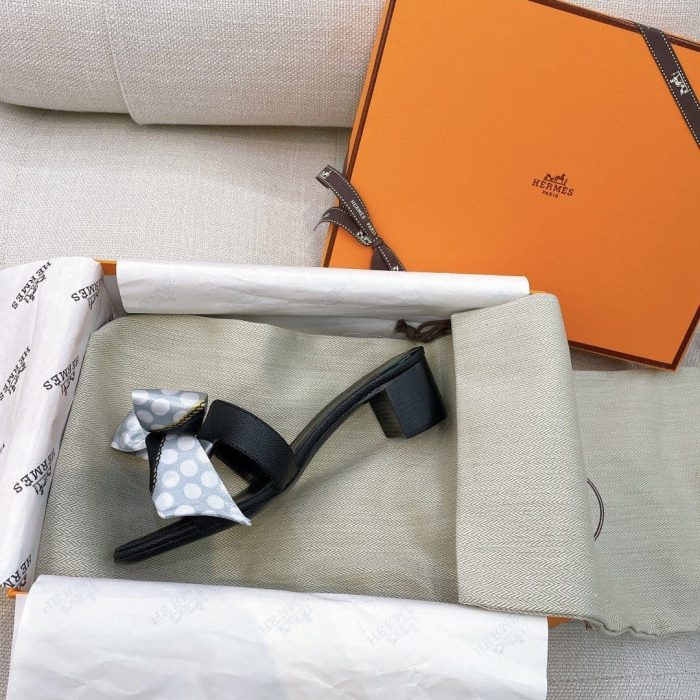 Hermes Oasis 女式凉鞋黑色，女鞋 H151215Z