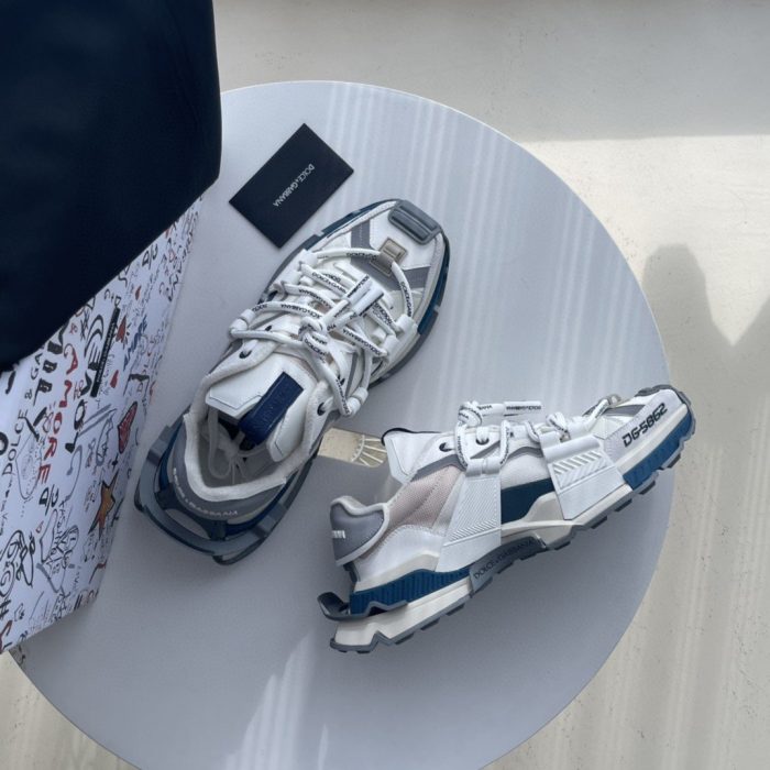 杜嘉班纳Gabbana 男士混合材质太空运动鞋白色 DG Shoes
