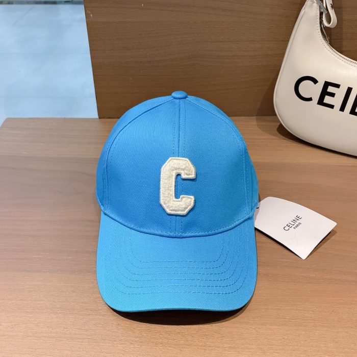 Celine 棉质蓝色棒球帽