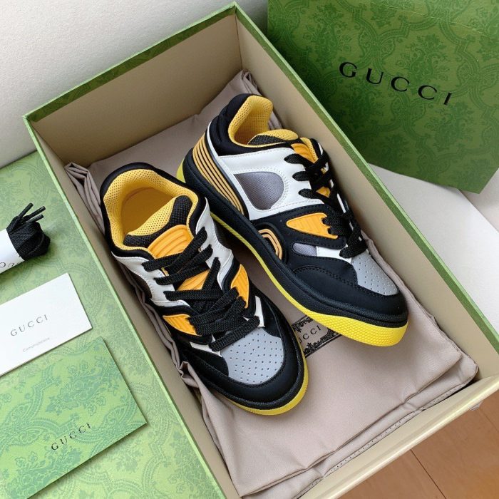 Gucci 女式篮球运动鞋黑黄白 661308 2SH90 1098