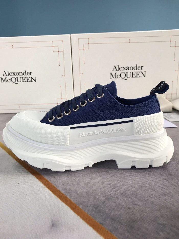 Alexander McQueen 女式 Tread Slick 系带棉质蓝色