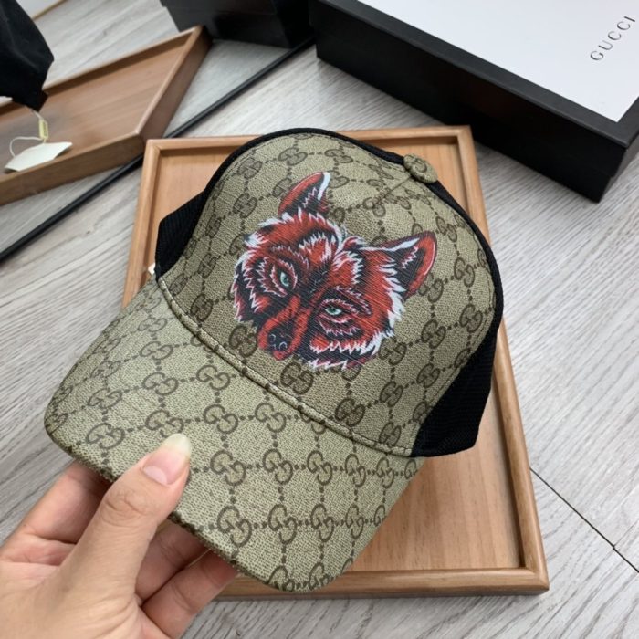 Gucci GG 帆布棒球帽米色