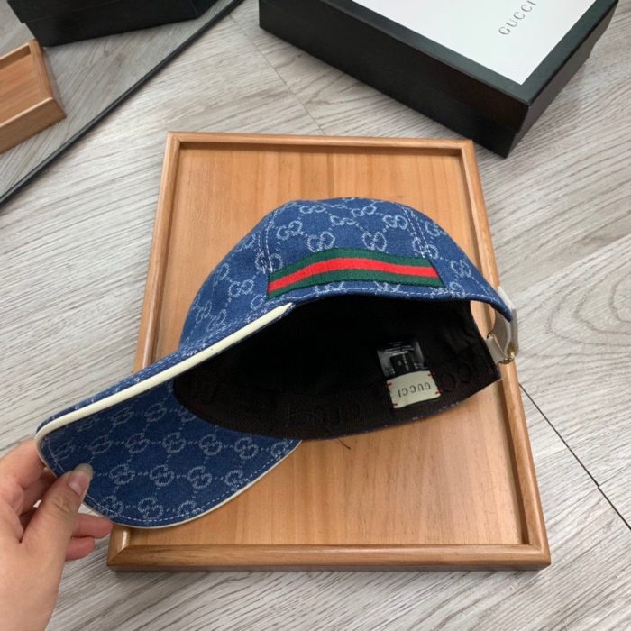 Gucci GG 帆布棒球帽 蓝色