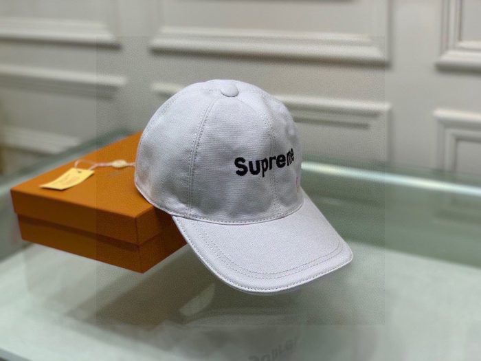 路易威登 Supreme 帽子 白色 LV 帽子