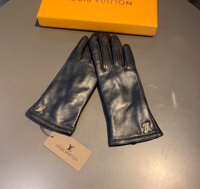 黑色路易威登手套