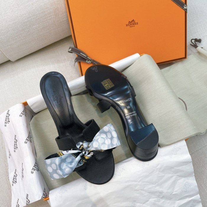 Hermes Oasis 女式凉鞋黑色，女鞋 H151215Z