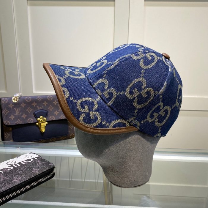 Gucci GG 帆布棒球帽 蓝色