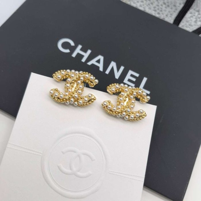 Chanel CC 女士金色耳环