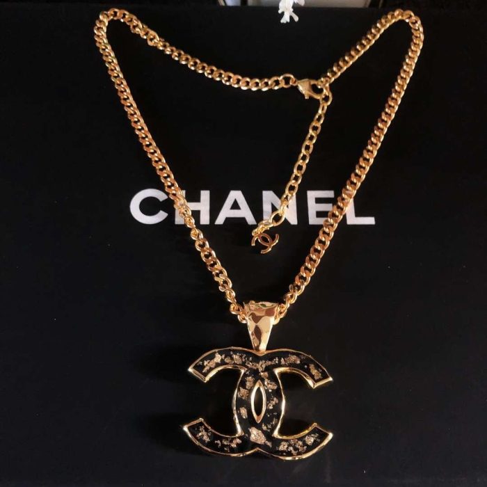 Chanel CC 女士项链黑色