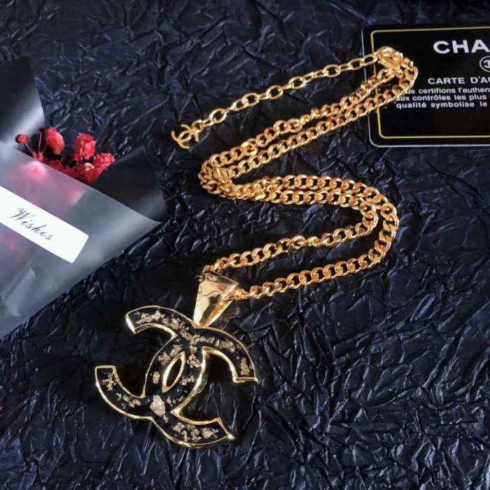 Chanel CC 女士项链黑色