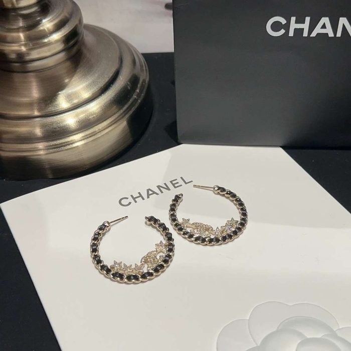 Chanel 女士星星链耳环 金色