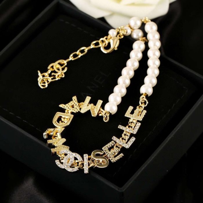 Chanel 双 C 项链 金色 女士