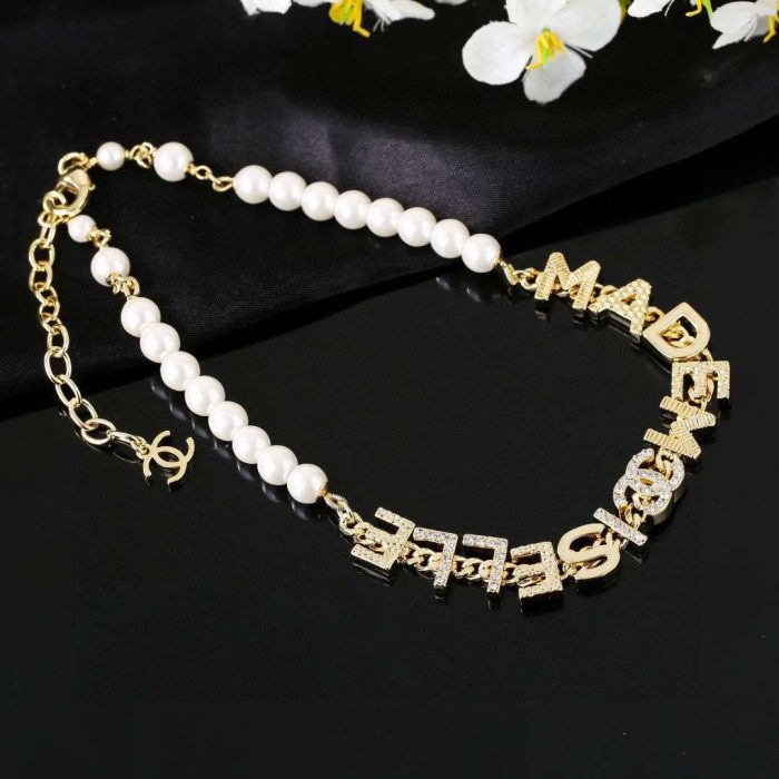 Chanel 双 C 项链 金色 女士