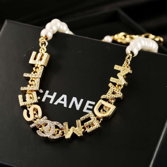 Chanel 双 C 项链 金色 女士