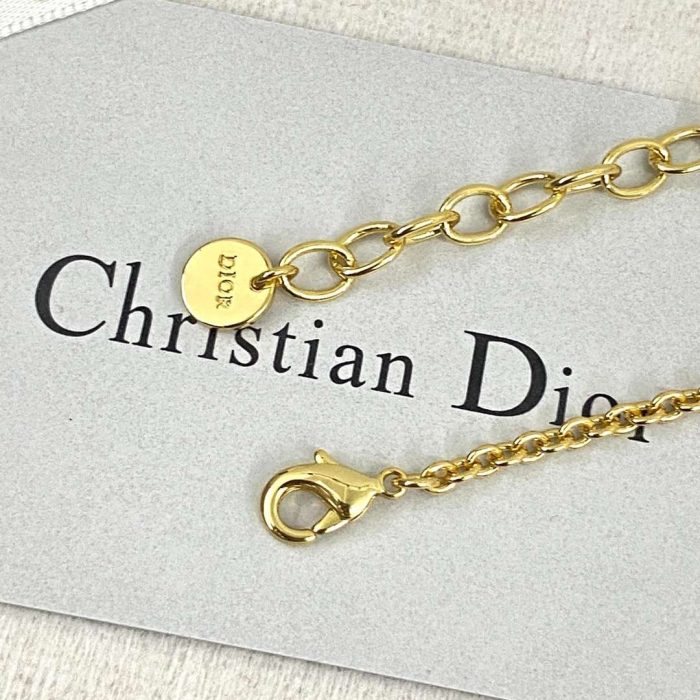 Dior CD 双层流苏珍珠项链 金色 女士