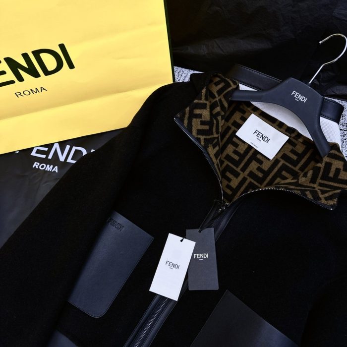 Fendi 女式双拉链夹克黑色