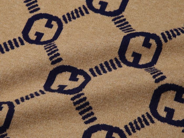 古驰 (复刻古驰（Gucci）) 男士圆领运动衫 棕色