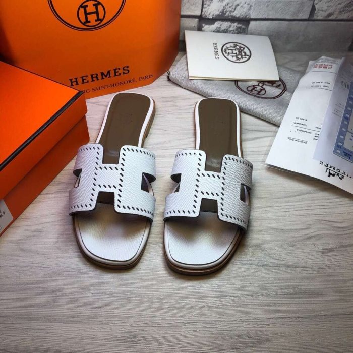 Hermes Oran 女式凉鞋白色