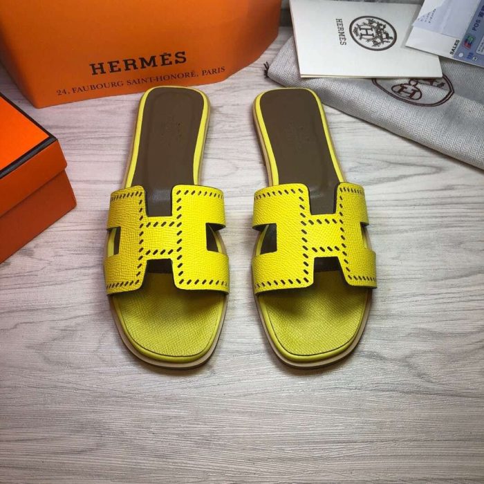 Hermes Oran 女式凉鞋黄色