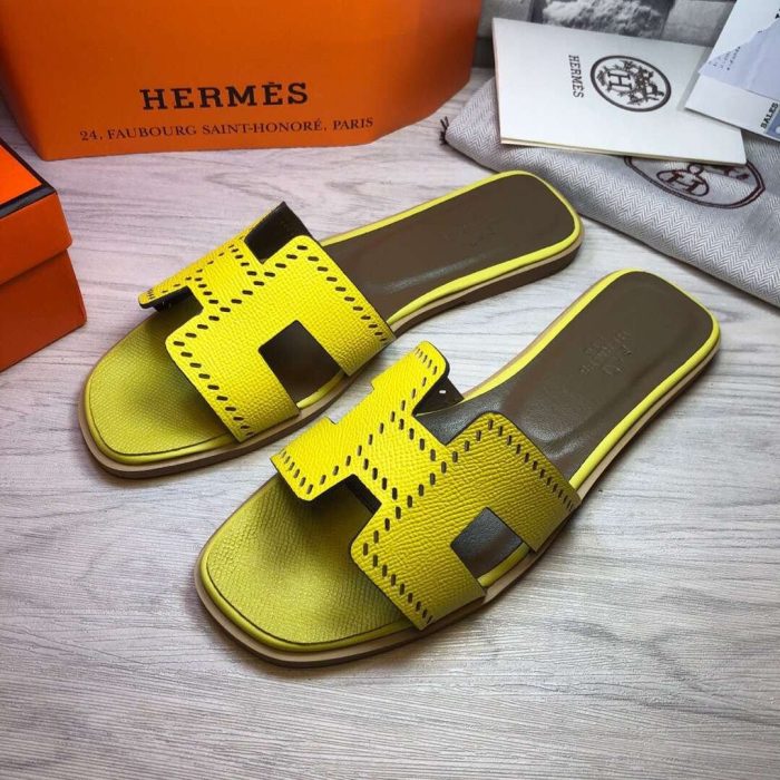 Hermes Oran 女式凉鞋黄色