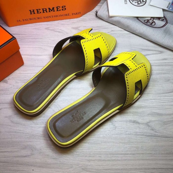 Hermes Oran 女式凉鞋黄色