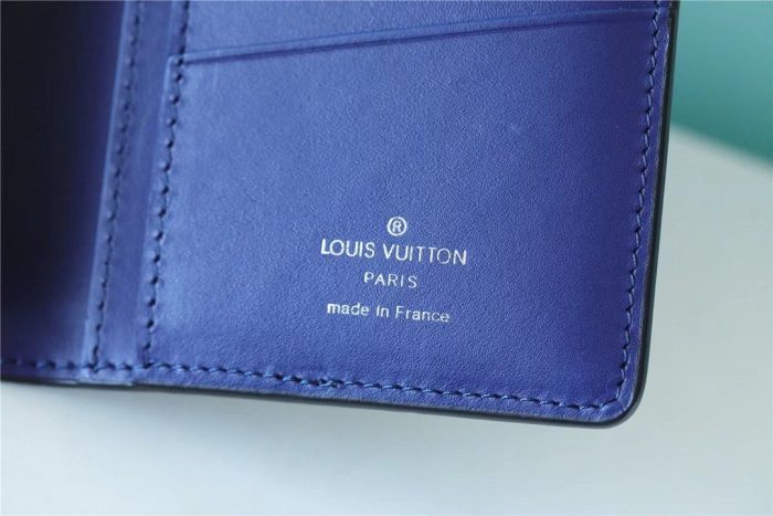 Brazza 男士钱包 Monogram 蓝色 7.5 英寸/19 厘米 M81405