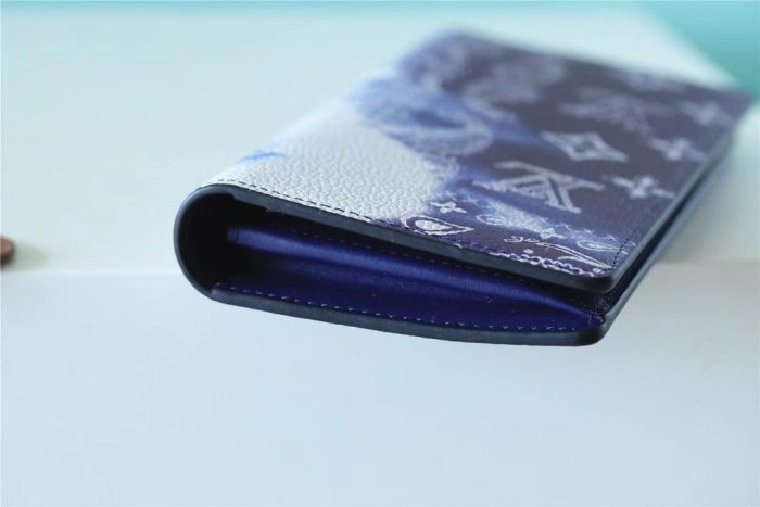 Brazza 男士钱包 Monogram 蓝色 7.5 英寸/19 厘米 M81405