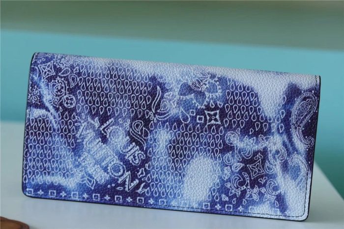 Brazza 男士钱包 Monogram 蓝色 7.5 英寸/19 厘米 M81405