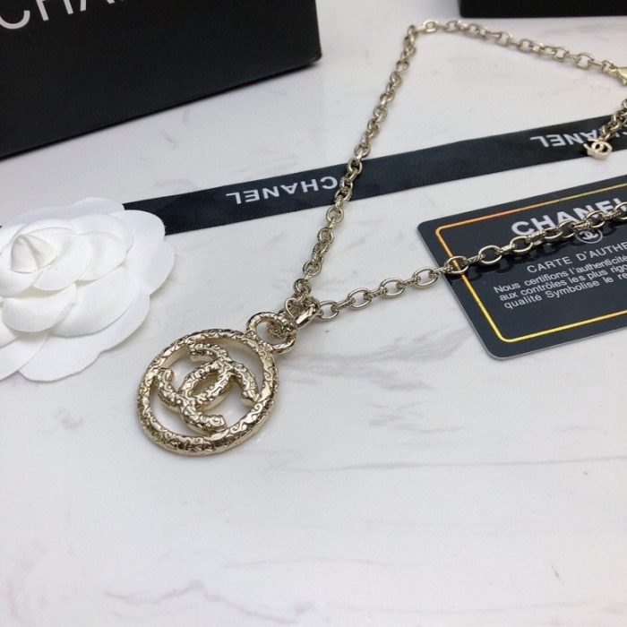中世纪女式双 C 项链金色