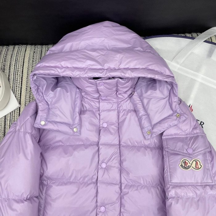 Moncler Maya 女士加垫软壳羽绒夹克 紫色