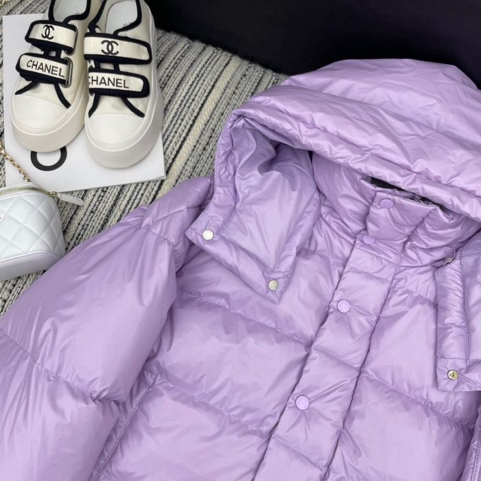 Moncler Maya 女式软壳服装羽绒服紫色